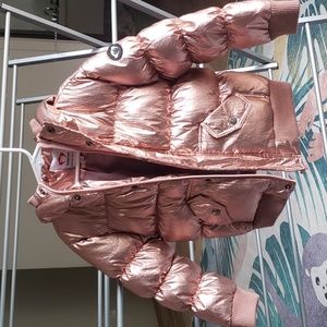 Appaman Puffy Coat Pink Shiny Size 5